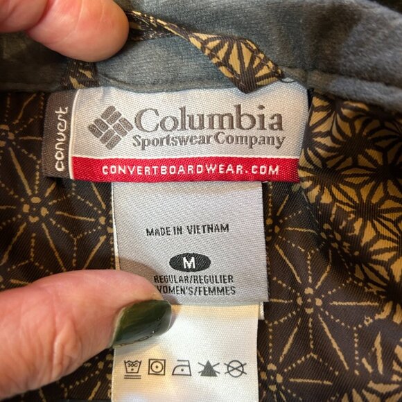 Columbia Boardwear Brown Convert Snowboard Ski Patchwork Pants Size Medium - Picture 4 of 13